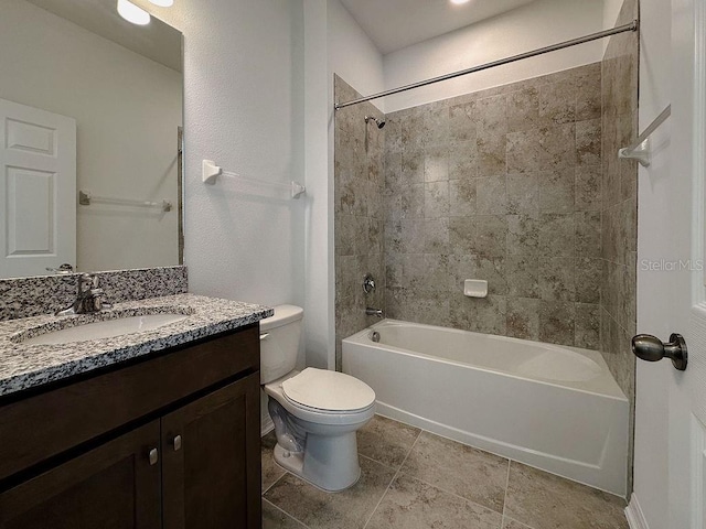 38120 Shale Stone Ct, Zephyrhills, FL 33540 - full bath with vanity, shower / washtub combination, and tile patterned flooring