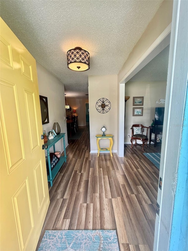1814 Driftwood Cir S, Oldsmar, FL 34677 - hallway featuring wood finished floors and a textured ceiling