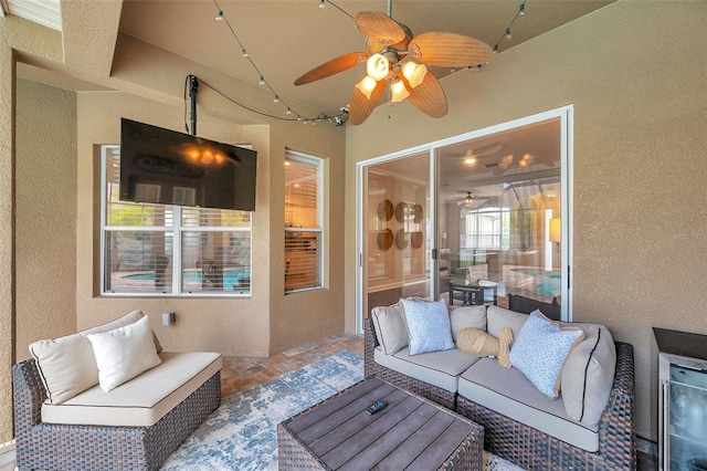 31646 Baymont Loop, Wesley Chapel, FL 33543 - view of patio with outdoor lounge area and ceiling fan