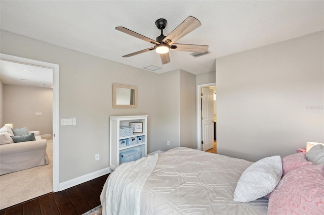 31646 Baymont Loop, Wesley Chapel, FL 33543 - bedroom with wood finished floors and ceiling fan