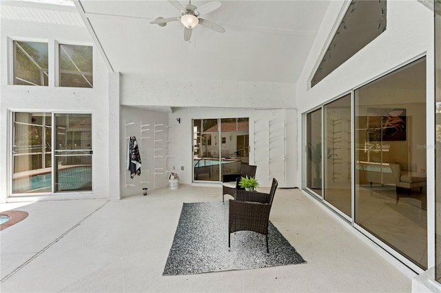 18561 Winding Oaks Blvd, Hudson, FL 34667 - sunroom / solarium featuring ceiling fan