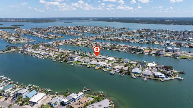 11225 4th St E, Treasure Island, FL 33706 - aerial view of residential area with a nearby body of water