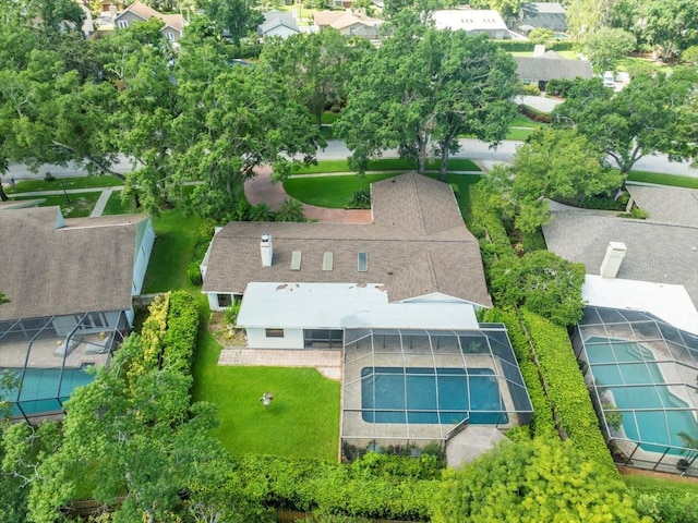 4209 Winding Willow Dr, Tampa, FL 33618 - aerial perspective of suburban area featuring a pool