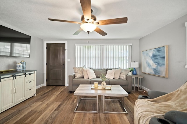903 Dixie Maid Ln, Valrico, FL 33594 - living room featuring a ceiling fan and wood finished floors