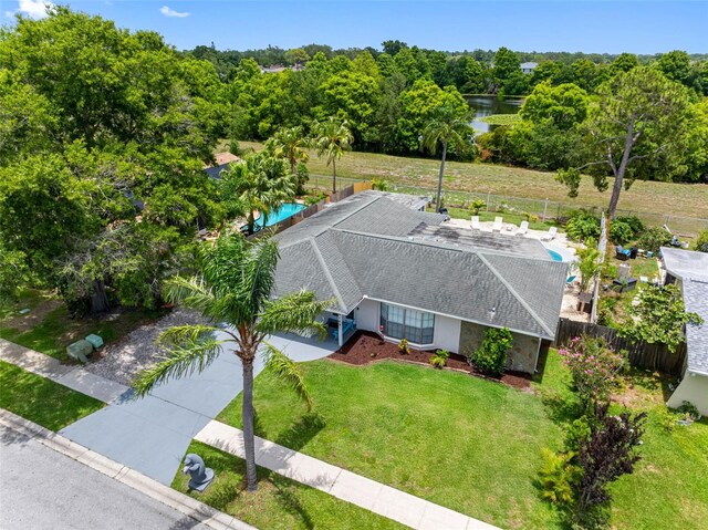 9109 134th Way, Seminole, FL 33776 - aerial view of property and surrounding area with a pool area and a nearby body of water