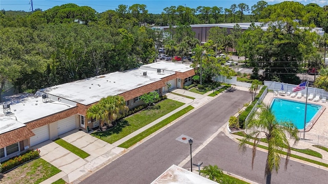 1102 Cara Dr, Largo, FL 33771 - bird's eye view of a pool area