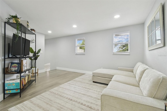 15722 Gardenside Ln, Tampa, FL 33624 - living area featuring healthy amount of natural light, wood finished floors, and recessed lighting