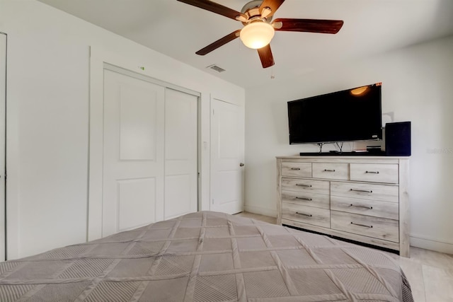 4727 Town N Country Blvd, Tampa, FL 33615 - bedroom featuring a closet and a ceiling fan
