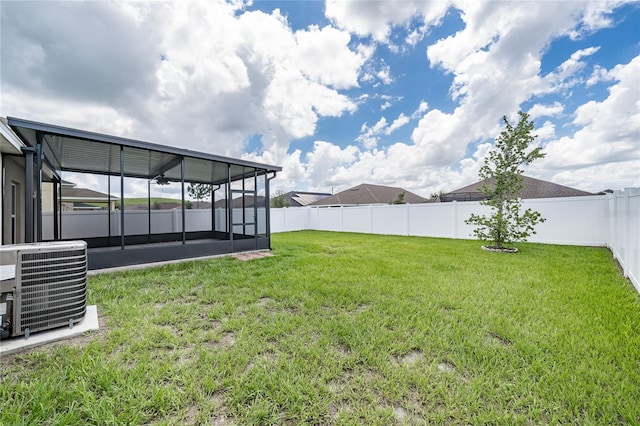 14524 Dunrobin Dr, Wimauma, FL 33598 - fenced backyard featuring a sunroom