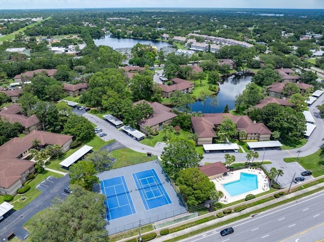 2681 Sabal Springs Cir Unit 204, Clearwater, FL 33761 - aerial view of residential area featuring a nearby body of water and a pool area