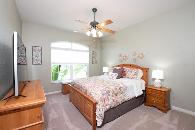 916 Bunker View Dr, Apollo Beach, FL 33572 - bedroom with light colored carpet and ceiling fan