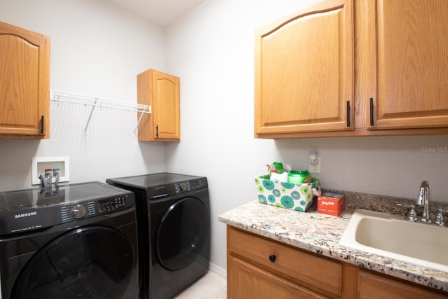 916 Bunker View Dr, Apollo Beach, FL 33572 - washroom with cabinet space and separate washer and dryer