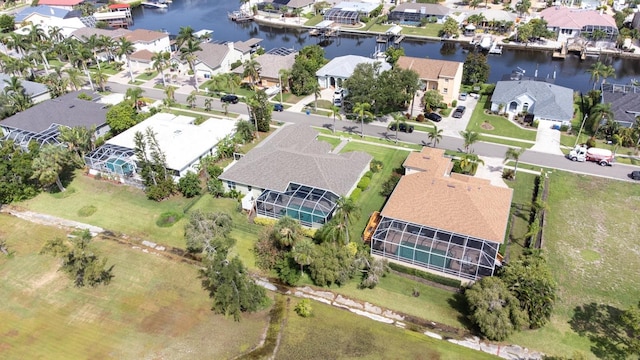 916 Bunker View Dr, Apollo Beach, FL 33572 - aerial overview of property's location featuring nearby suburban area and a large body of water