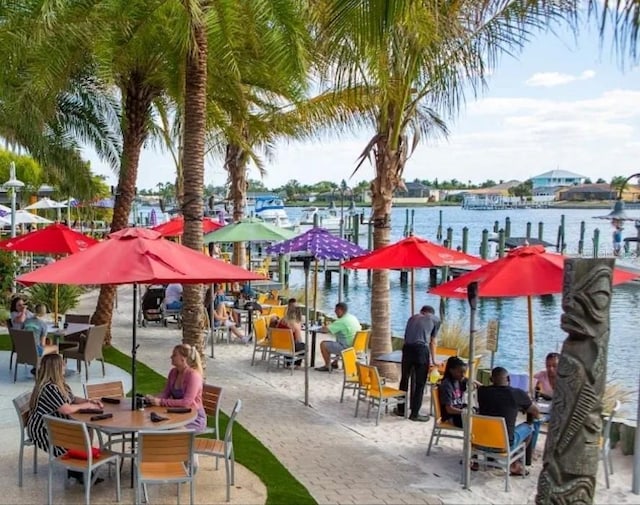 916 Bunker View Dr, Apollo Beach, FL 33572 - view of patio featuring a water view