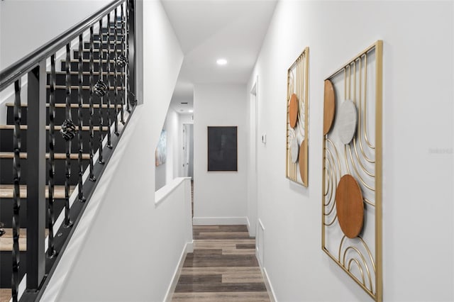 6210 64th Way N, Pinellas Park, FL 33781 - stairs with recessed lighting and wood finished floors