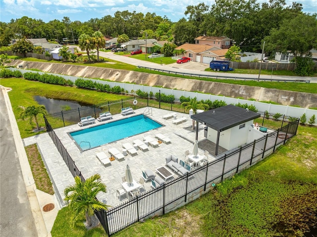 6210 64th Way N, Pinellas Park, FL 33781 - community pool featuring a residential view and a patio area