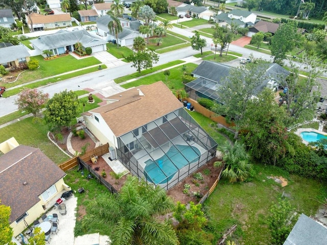 15711 Springmoss Ln, Tampa, FL 33624 - aerial view of residential area with a pool area