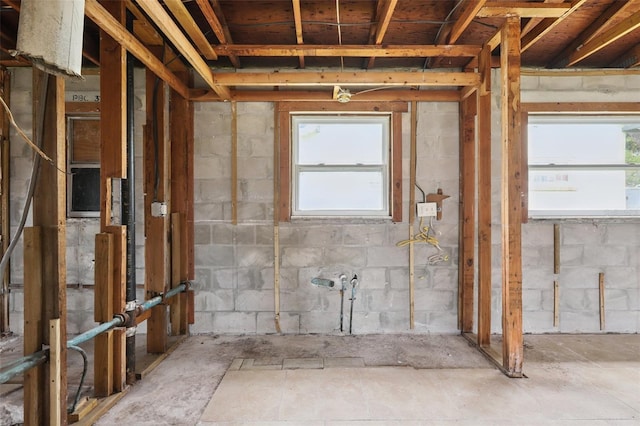 1560 Connecticut Ave NE, Saint Petersburg, FL 33703 - basement with plenty of natural light and concrete block wall