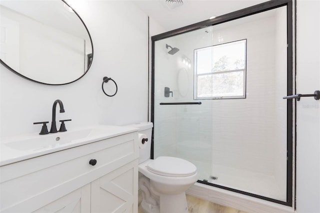 9445 Cardy St, New Port Richey, FL 34654 - bathroom with vanity and a shower stall