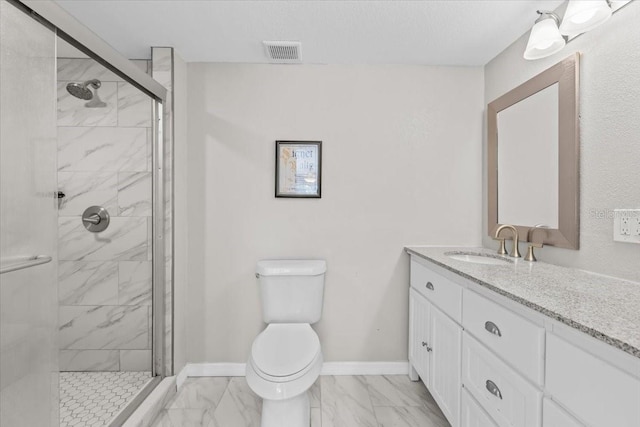 4718 W Oklahoma Ave, Tampa, FL 33616 - full bath with marble look tiles, vanity, and a shower stall