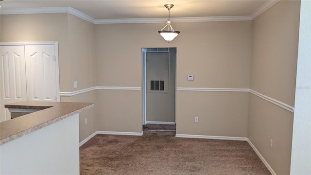 5000 Culbreath Key Way Unit 1-220, Tampa, FL 33611 - unfurnished dining area with carpet and ornamental molding