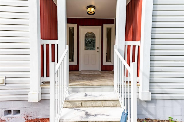6728 Sutton Oaks Ln, Zephyrhills, FL 33541 - doorway to property with crawl space
