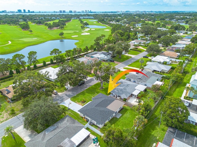 1723 Cypress Ave, Belleair, FL 33756 - view of property location featuring a local golf course, a large body of water, and nearby suburban area