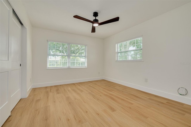 1723 Cypress Ave, Belleair, FL 33756 - unfurnished room featuring light wood finished floors and ceiling fan