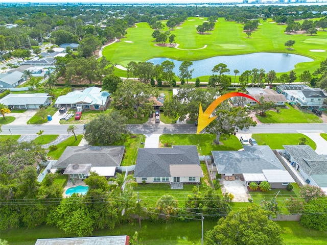 1723 Cypress Ave, Belleair, FL 33756 - aerial view of property and surrounding area with a golf club and nearby suburban area