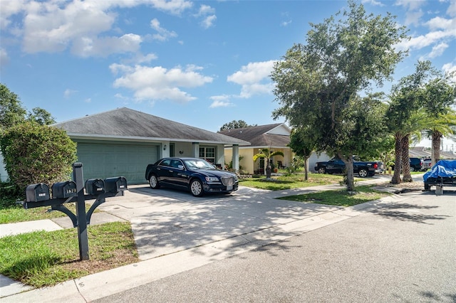 1827 Peaceful Palm St, Ruskin, FL 33570 - view of front facade with a garage and concrete driveway
