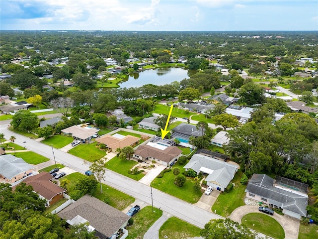 1251 Fairway Dr, Dunedin, FL 34698 - aerial perspective of suburban area featuring a large body of water