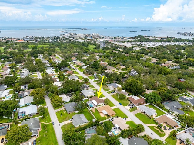 1251 Fairway Dr, Dunedin, FL 34698 - aerial perspective of suburban area with a nearby body of water