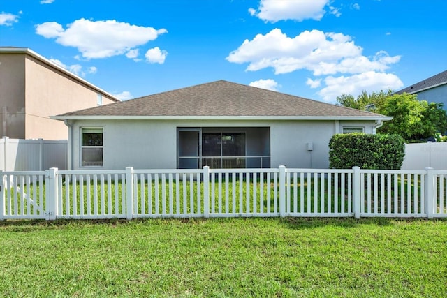 11309 Langworth Hill Ln, Riverview, FL 33579 - back of property with stucco siding and a shingled roof