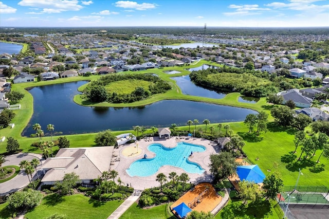 11309 Langworth Hill Ln, Riverview, FL 33579 - aerial view of residential area with a nearby body of water
