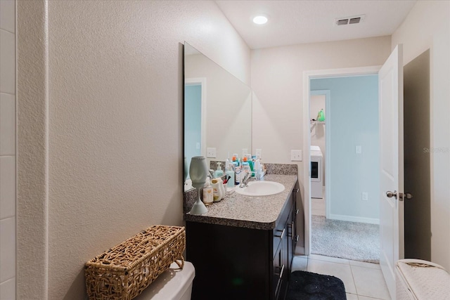 17156 Yellow Pine St, Wimauma, FL 33598 - bathroom featuring vanity and tile patterned floors