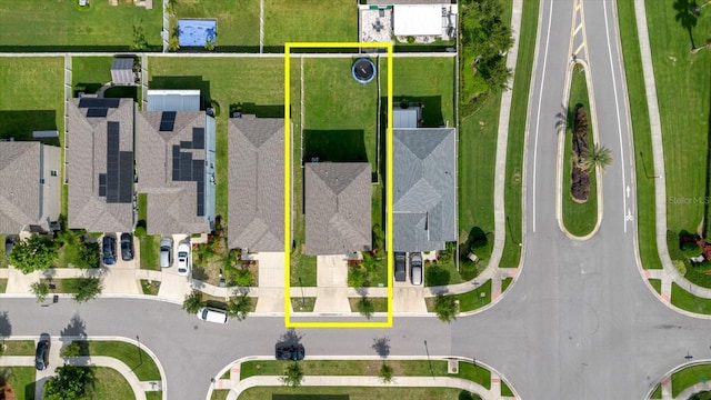 17156 Yellow Pine St, Wimauma, FL 33598 - aerial perspective of suburban area with property boundaries highlighted