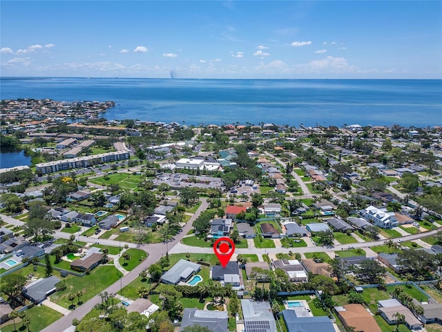 4518 Helena St NE, Saint Petersburg, FL 33703 - aerial view of property's location featuring a nearby body of water and nearby suburban area