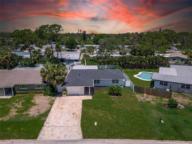 4518 Helena St NE, Saint Petersburg, FL 33703 - aerial view at dusk of view of pool and a residential view