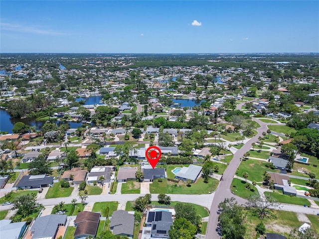 4518 Helena St NE, Saint Petersburg, FL 33703 - aerial view of property's location featuring a large body of water and nearby suburban area