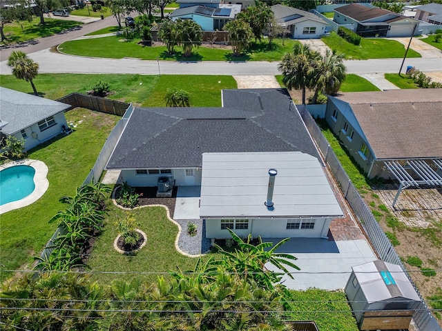 4518 Helena St NE, Saint Petersburg, FL 33703 - aerial perspective of suburban area with a pool area