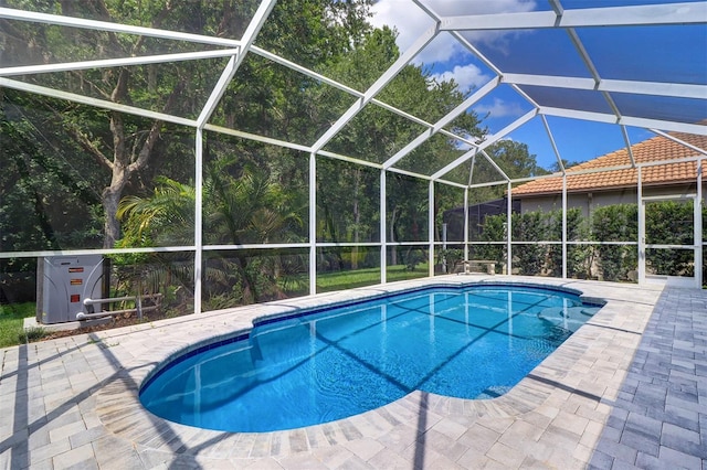 3704 Darston St, Palm Harbor, FL 34685 - outdoor pool with a patio and a lanai