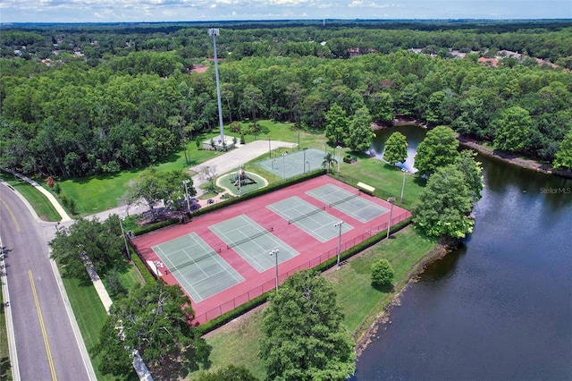 3704 Darston St, Palm Harbor, FL 34685 - bird's eye view of a heavily wooded area and a large body of water