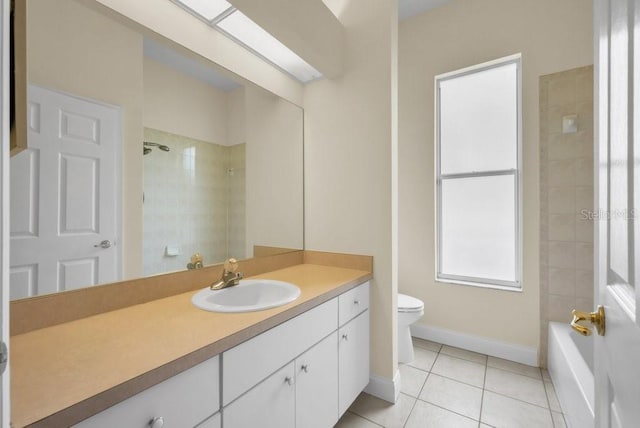 10510 Lithia Estates Dr, Lithia, FL 33547 - full bath with vanity, tile patterned floors, and  shower combination