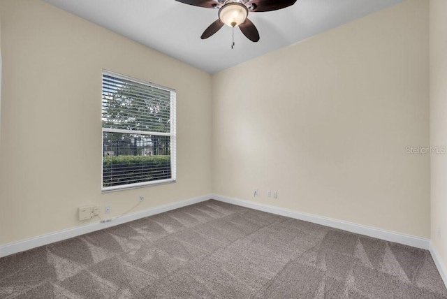 10510 Lithia Estates Dr, Lithia, FL 33547 - spare room featuring a ceiling fan and carpet
