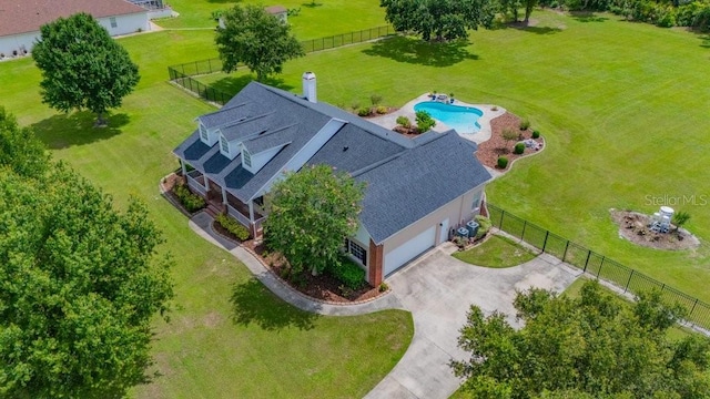 10510 Lithia Estates Dr, Lithia, FL 33547 - aerial view of property and surrounding area featuring a pool area