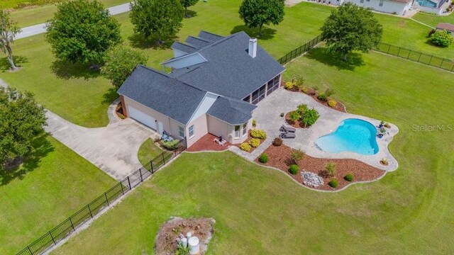 10510 Lithia Estates Dr, Lithia, FL 33547 - aerial view of property and surrounding area with a pool area
