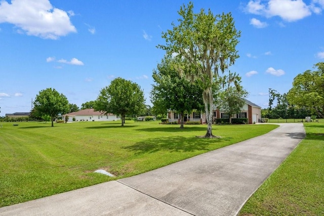 10510 Lithia Estates Dr, Lithia, FL 33547 - view of community with a lawn and driveway