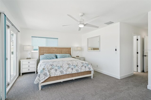 311 22nd St, Belleair Beach, FL 33786 - bedroom featuring carpet flooring and ceiling fan