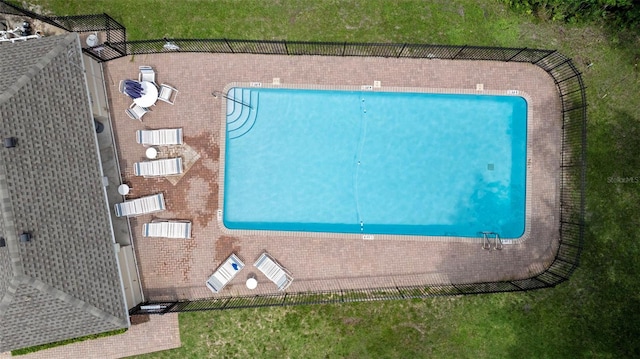 2537 Stanhope Dr, New Port Richey, FL 34655 - drone / aerial view of a pool area