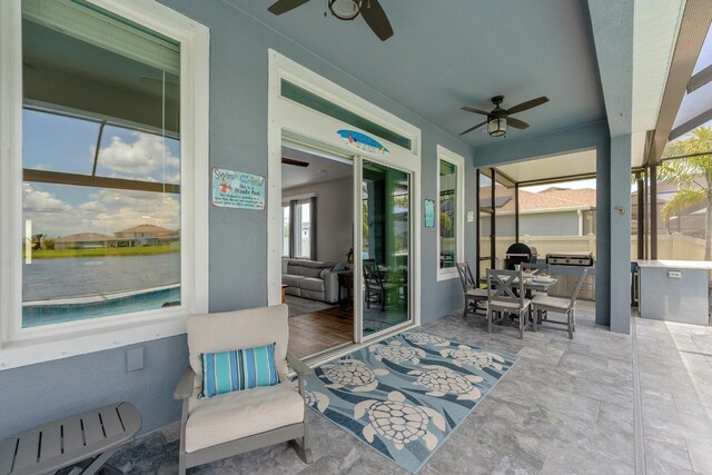 11714 Tetrafin Dr, Riverview, FL 33579 - sunroom / solarium with ceiling fan